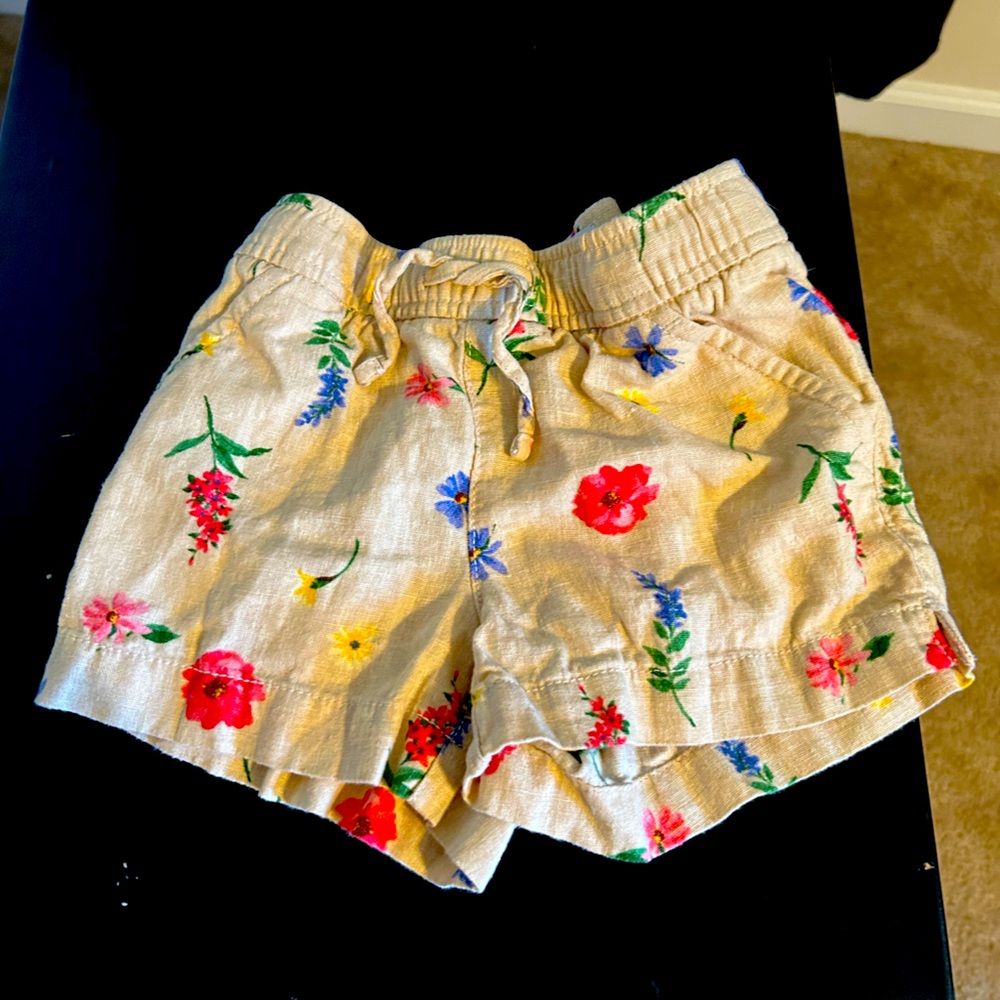 Old Navy Beige Floral Shorts